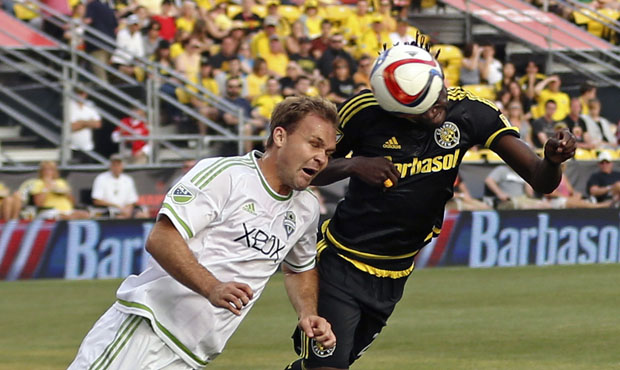 The Crew's Kei Kamara was initially drafted by Columbus when Sigi Schmid was the team's coach. (AP)...