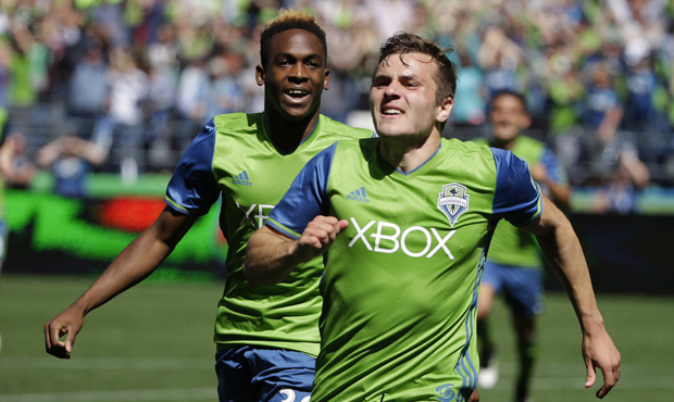 Jordan Morris will be joined by Sounders teammate Aaron Kovar in the MLS Homegrown Game. (AP)...