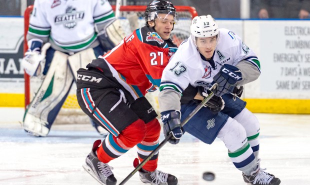 The Thunderbirds and the Rockets split their regular-season series 2-2 in 2015-16. (T-Birds photo)...