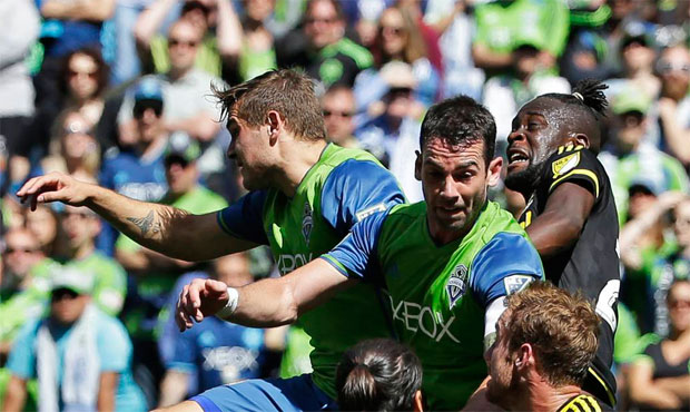 The Sounders struggled with crosses throughout their 1-0 win over Columbus on Saturday. (AP)...