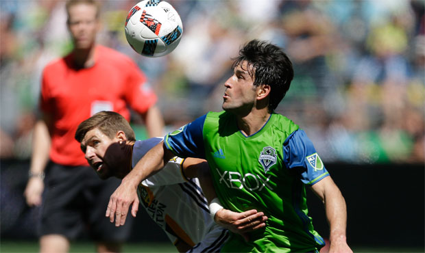 Another crucial play by Nicolas Lodeiro saved the Sounders in their draw Saturday in San Jose. (AP)...