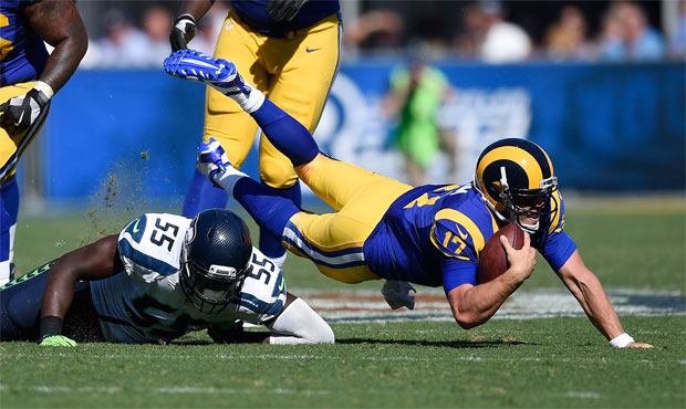 Frank Clark had two sacks against the Rams, giving him a team-high three through two games. (AP)...