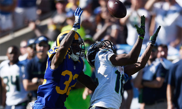 Tyler Lockett returned from a knee injury to haul in a 53-yard pass on Seattle's final drive. (AP)...