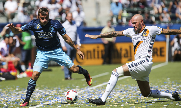 Jordan Morris scored in the 60th minute for the Sounders to break a 1-1 tie in LA. (AP)...