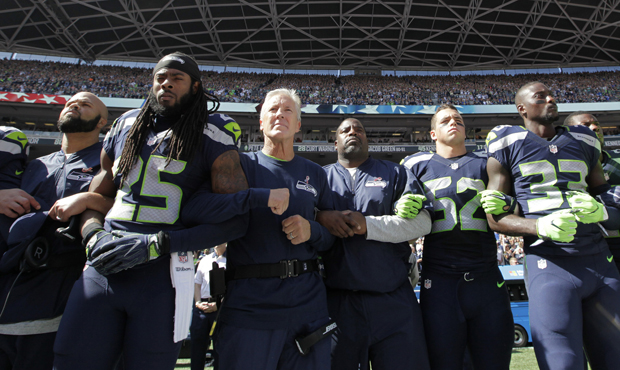 Richard Sherman on NFL demonstrations: "Whether they’re taking a knee or whether they’re lockin...