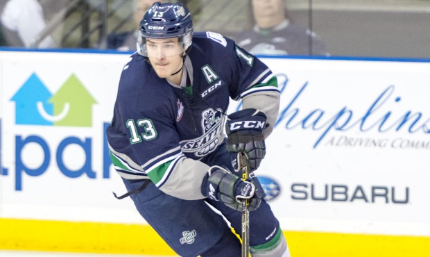 Mathew Barzal returns to the T-Birds after an extended look with the New York Islanders (T-Birds ph...