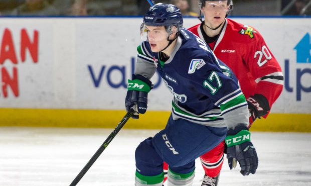 Tyler Adams' third period goal put Seattle ahead for good in a 5-3 win over Portland (Brian Liesse/...