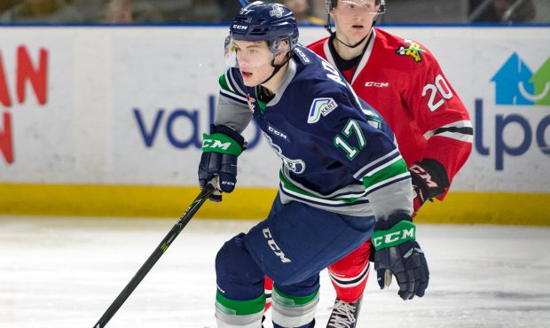 Tyler Adams has scored three goals against Portland this season, fifth most on the team (T-Birds ph...