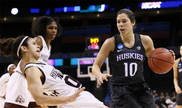 UW basketball star Kelsey Plum co-hosted on "Danny, Dave and Moore" on Tuesday. (AP)...