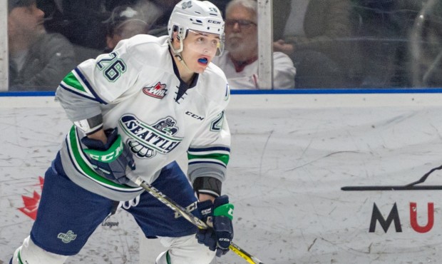 Nolan Volcan scored twice as Seattle routed Vancouver 6-1 on Sunday (Brian Liesse/T-Birds)...
