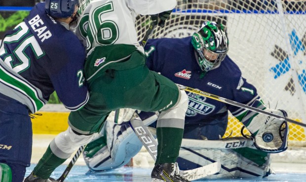 Rookie goalie Carl Stankowski will look to keep his playoff record perfect in Friday's Game 4 (Bria...