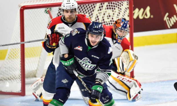 Seattle opened round-robin play with a 4-2 loss to the Erie Otters (Aaron Bell/CHL Images)...