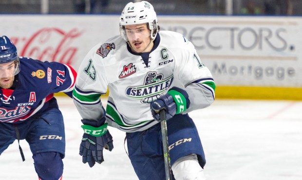 Mathew Barzal holds T-Birds records for most career postseason assists and points (T-Birds photo)...