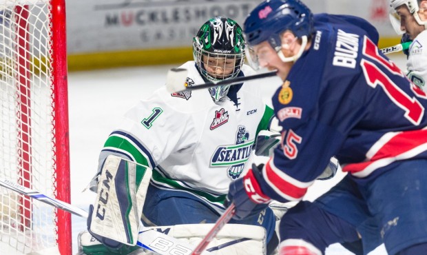 Carl Stankowski and the T-Birds practiced Friday ahead of Saturday's Game 1 (Brian Liesse/T-Birds)...