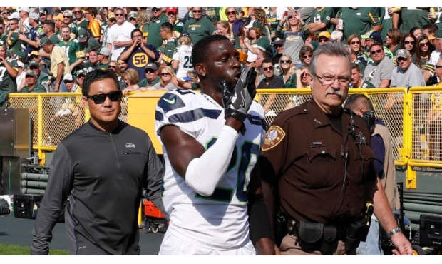 Jeremy Lane was ejected for an alleged punch thrown in the first quarter of Seattle's loss. (AP)...