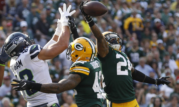 Jimmy Graham had just eight yards receiving on three catches. (AP)...