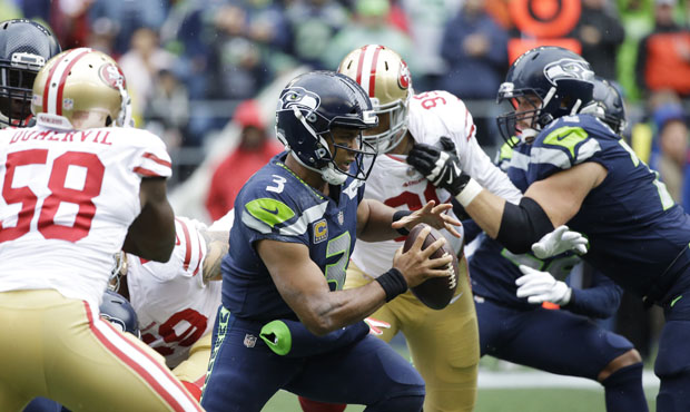 Russell Wilson lost control of his passes in the third quarter of Seattle's win Sunday. (AP)...