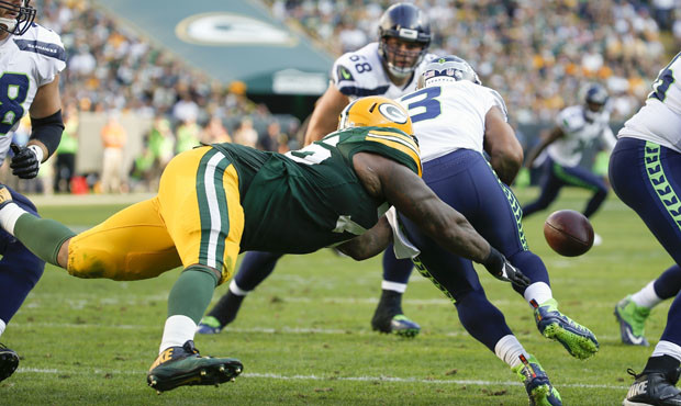 Green Bay's Mike Daniels was plenty disruptive against Seattle's struggling offensive line. (AP)...