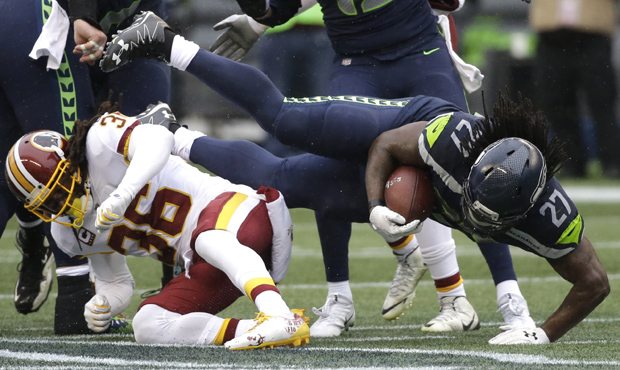 Eddie Lacy's day came to an early end due to a groin injury against Washington. (AP)...