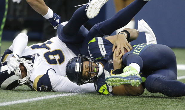 The Seahawks' playoff hopes took a massive hit with Sunday's 42-7 loss to the Rams. (AP)...
