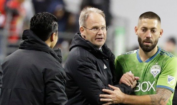 Clint Dempsey's red card did the Sounders no favors in their loss Sunday. (AP)...