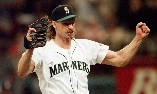 Randy Johnson took a no-hitter into the eighth inning on opening day 1994 for the Mariners. (AP)...