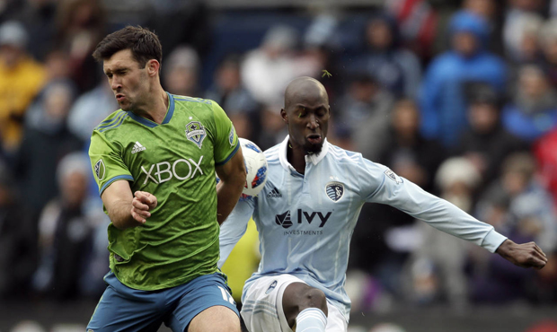 Will Bruin and the Sounders played Sporting Kansas City to a 2-2 draw. (AP)...