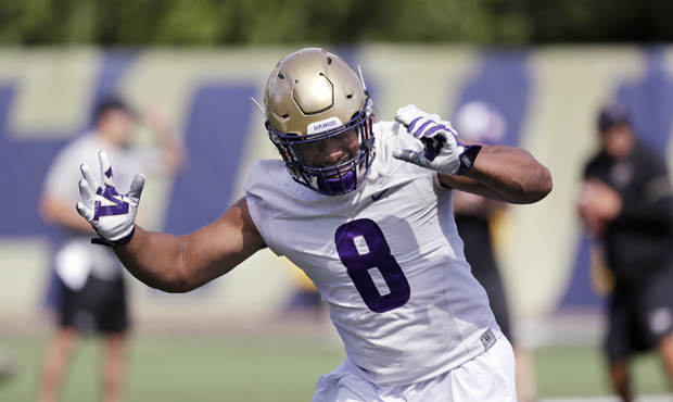 Benning Potoa'e and the pass rush will be key for UW when it meets Auburn. (AP)...