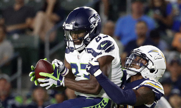Seahawks WR David Moore has shined while Amara Darboh has sat out two games. (AP)...