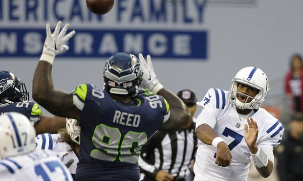 The Seahawks were interested in Colts QB Jacoby Brisset -- just not recently. (AP)...