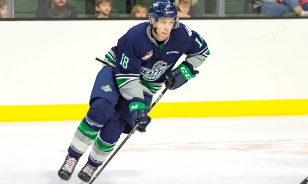 Thunderbirds import Andrej Kukuca scored the game-winning goal Saturday in Everett (Brian Liesse/T-...
