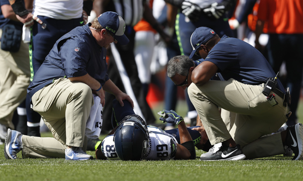 Seahawks WR Doug Baldwin is now nursing injuries to both of his knees. (AP)...