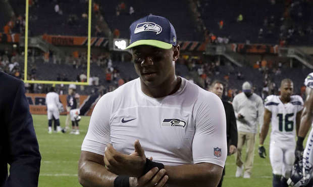 Russell Wilson and the Seahawks' offense are still working out kinks. (AP)...