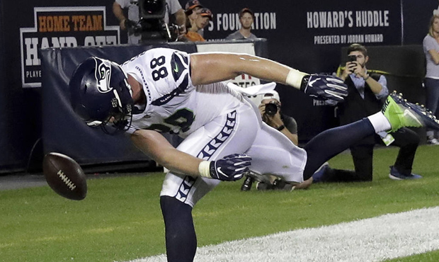 Rookie tight end Will Dissly is one of a host of inexperienced Seahawks starters. (AP)...