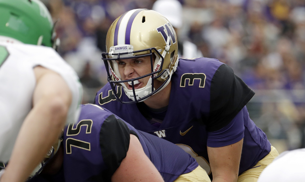 UW Huskies QB Jake Browning has plenty of pressure on him for Saturday's game vs. Oregon. (AP)...