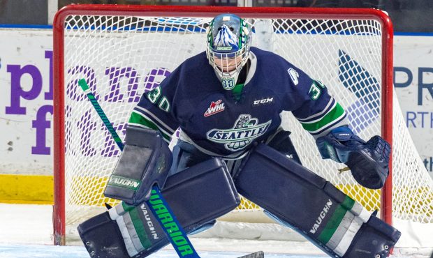 Despite 34 saves from goalie Liam Hughes, the Seattle Thunderbirds fell in overtime to the Spokane ...