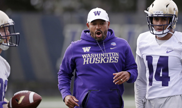 UW Huskies co-defensive coordinator Jimmy Lake may be on Alabama's radar. (AP)...
