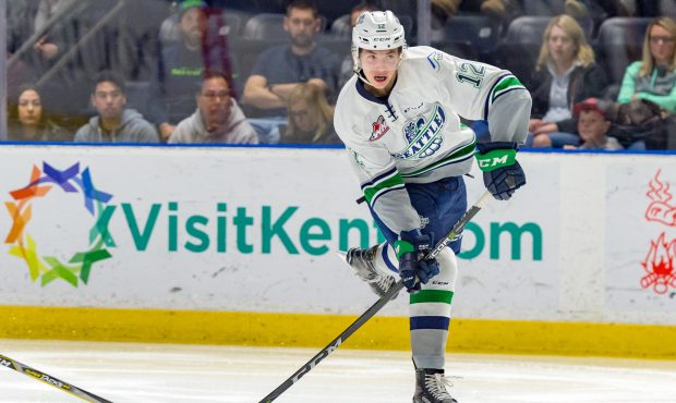 Henrik Rybinski scored twice Friday night in Seattle's 6-4 win over Red Deer (Brian Liesse/T-Birds)...