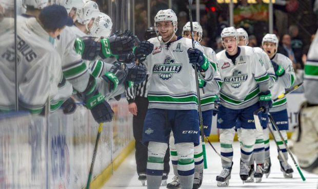 Seattle Thunderbirds center Matthew Wedman has been celebrating a lot of goals lately (Brian Liesse...