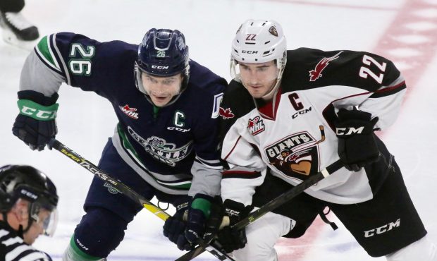 Nolan Volcan gave the Thunderbirds a spark during their Game 2 victory in Vancouver Saturday (Rik F...