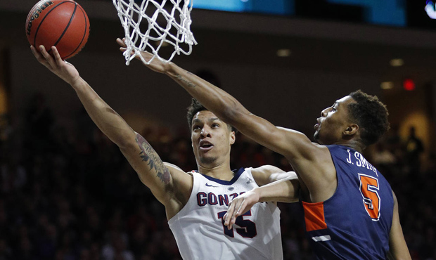 Brandon Clark and 1-seed Gonzaga take on No. 16 Fairleigh Dickinson on Thursday. (AP)...