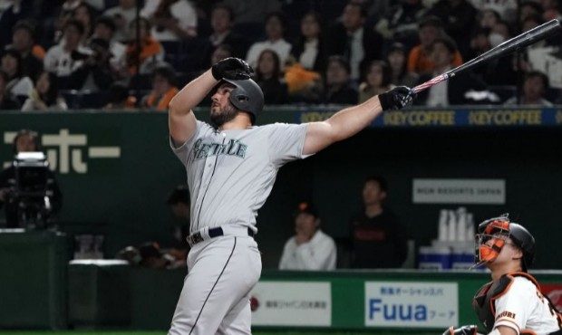 Mariner catcher David Freitas hit the game-winning homer on his 30th birthday. (Getty)...