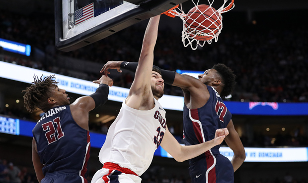 Killian Tillie scored a season-high 17 points in Gonzaga's first-round win. (Getty)...