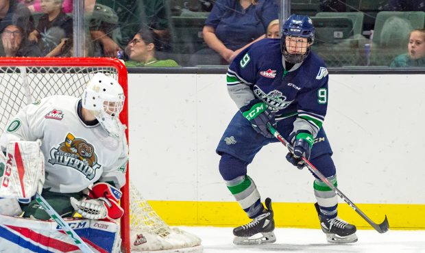 Seattle rookie Conner Roulette is also an accomplished ball hockey player (Brian Liesse)...