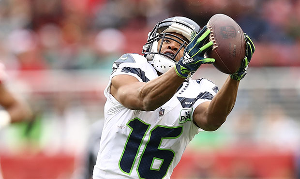 Seahawks WR Tyler Lockett broke out in 2018, two seasons after breaking his leg. (Getty)...