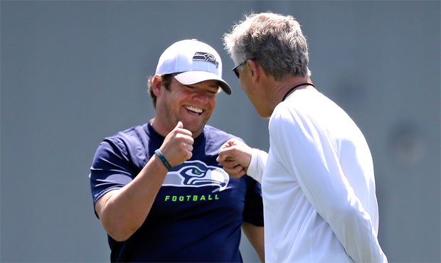 Seahawks GM John Schneider, coach Pete Carroll...