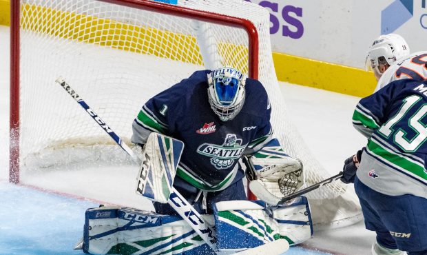 After returning from Philadelphia Flyers camp, Roddy Ross set a career high for saves in Thunderbir...