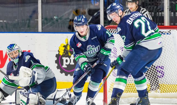 Seattle defenseman Luke Bateman has had a strong rookie season for the Thunderbirds. (Brian Liesse/...