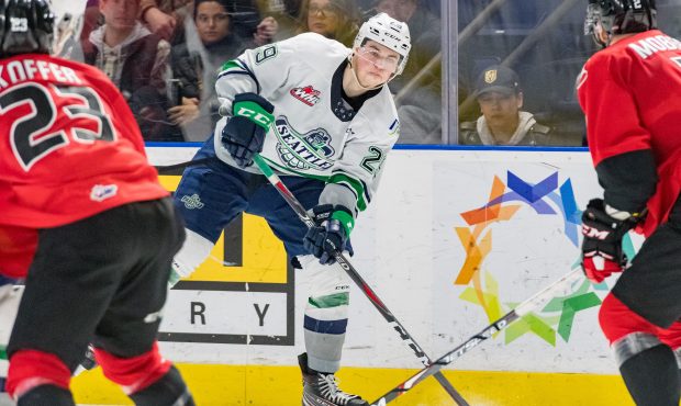 Jared Davidson scored the lone goal in Seattle's overtime loss Sunday. (Brian Liesse/Thunderbirds)...