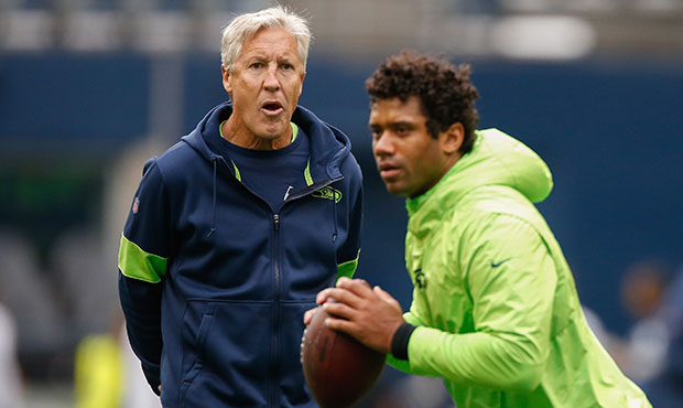 Seahawks coach Pete Carroll, QB Russell Wilson...